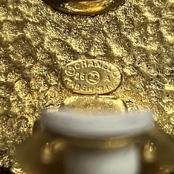 CHANEL Gold Coco Mark Earrings - Picture 7 of 9